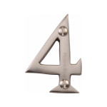 M Marcus Heritage Brass Numeral 4 - Face Fix 51mm 
